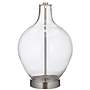 Clear Glass Fillable Satin Pale Pink Shade Ovo Table Lamp