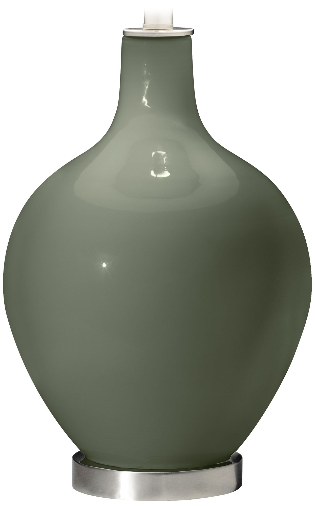 Color Plus Ovo 28 1/2" High Deep Lichen Green Glass Table Lamp