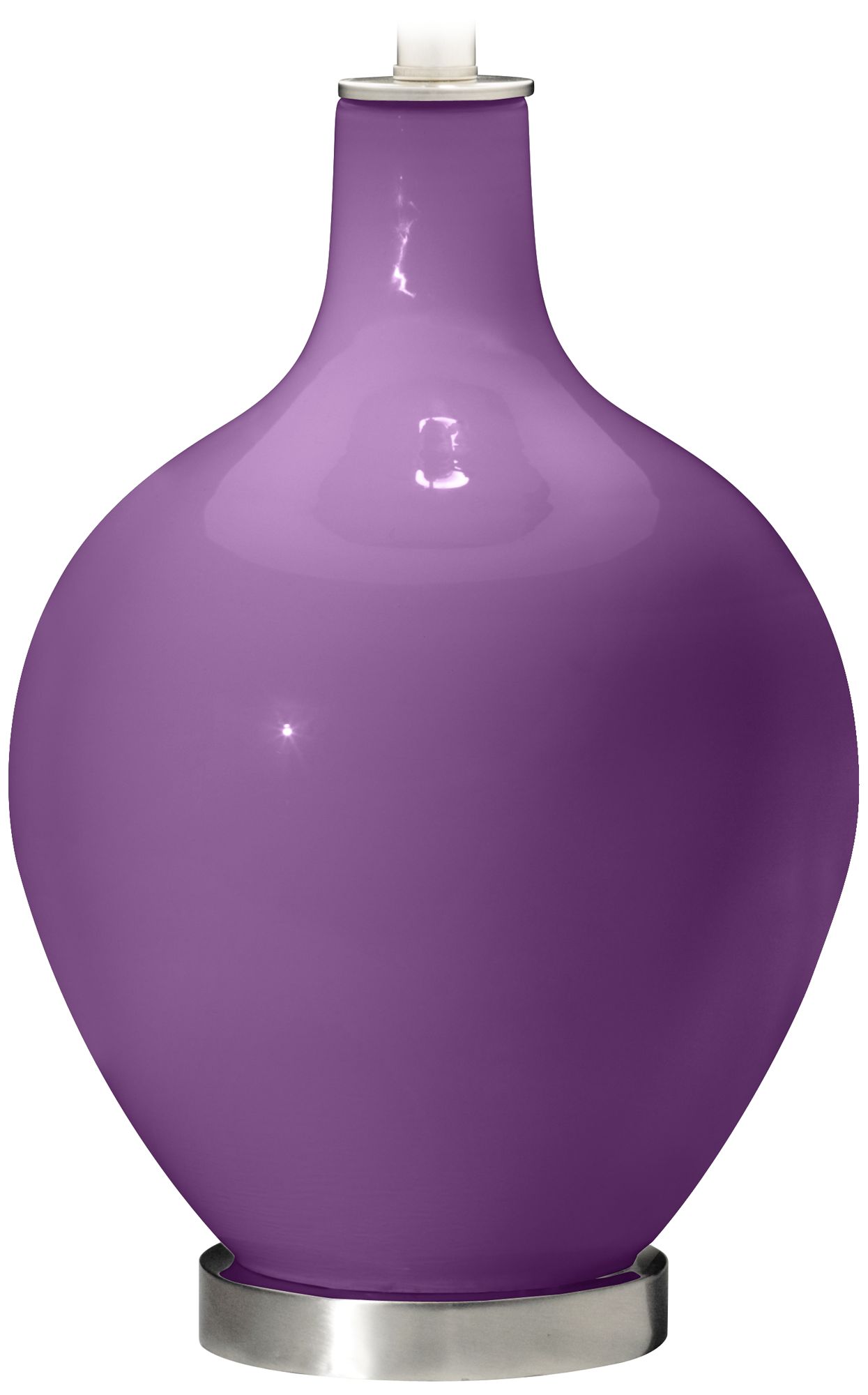 Color Plus Ovo 28 1/2" White Shade Passionate Purple Table Lamp