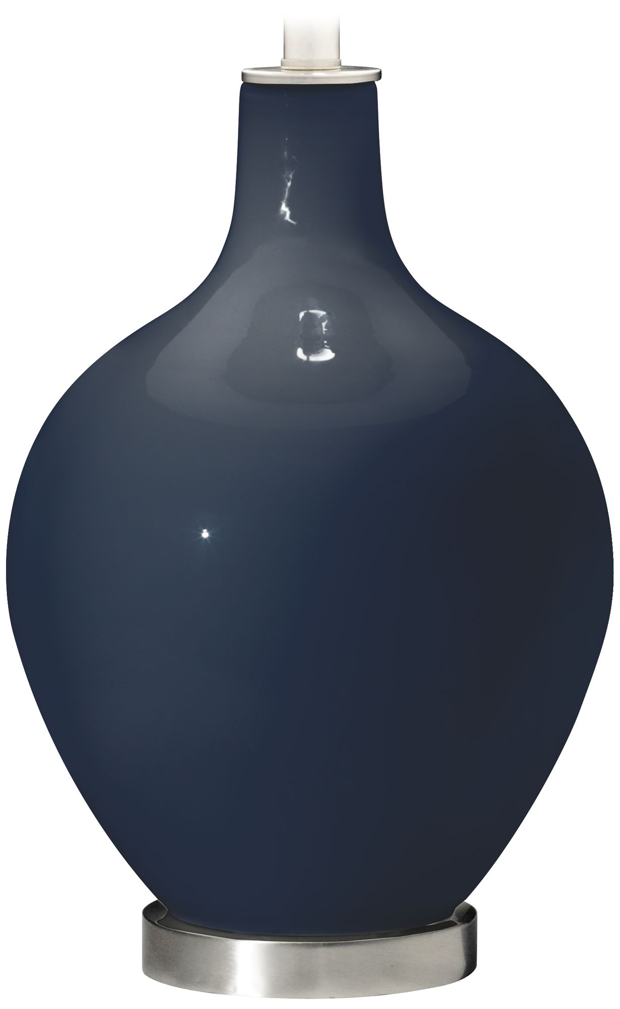 Color Plus Ovo 28 1/2" High Naval Blue Glass Table Lamp