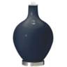 Color Plus Ovo 28 1/2&quot; Peacock Shade Naval Blue Table Lamp