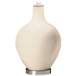 Color Plus Ovo 28 1/2&quot; Burlap Shade and Steamed Milk White Table Lamp