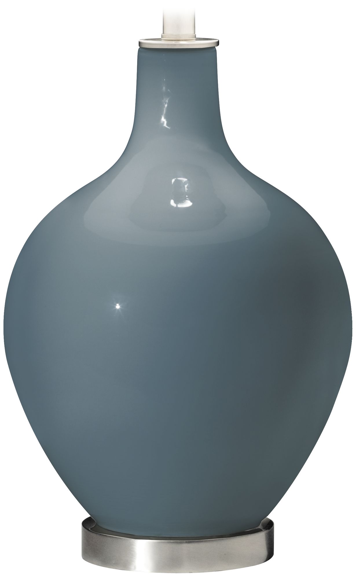 Color Plus Ovo 28 1/2" High Smoky Blue Glass Table Lamp