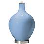 Placid Blue Ovo Table Lamp with Black Shade