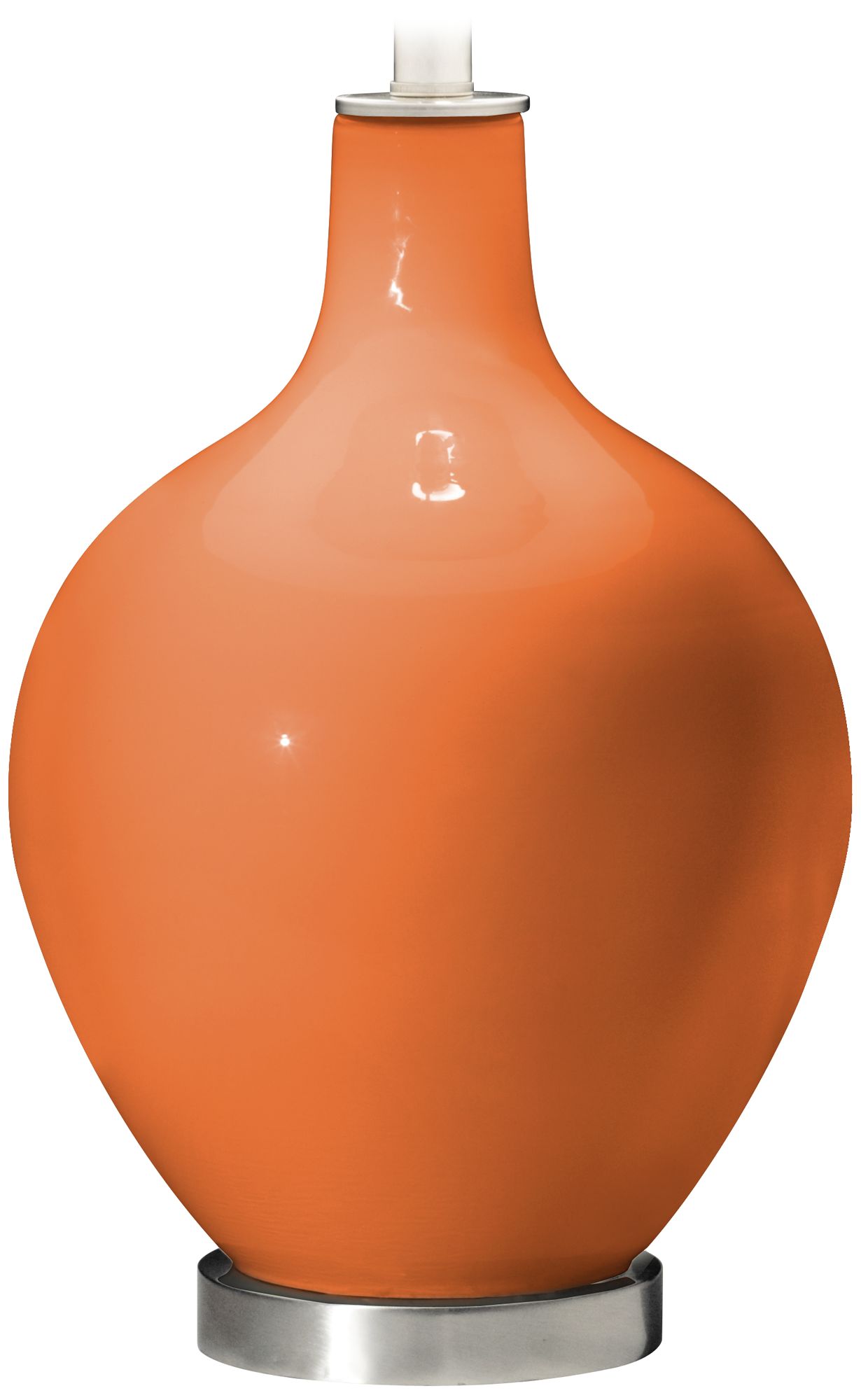 Color Plus Ovo 28 1/2" High Celosia Orange Glass Table Lamp