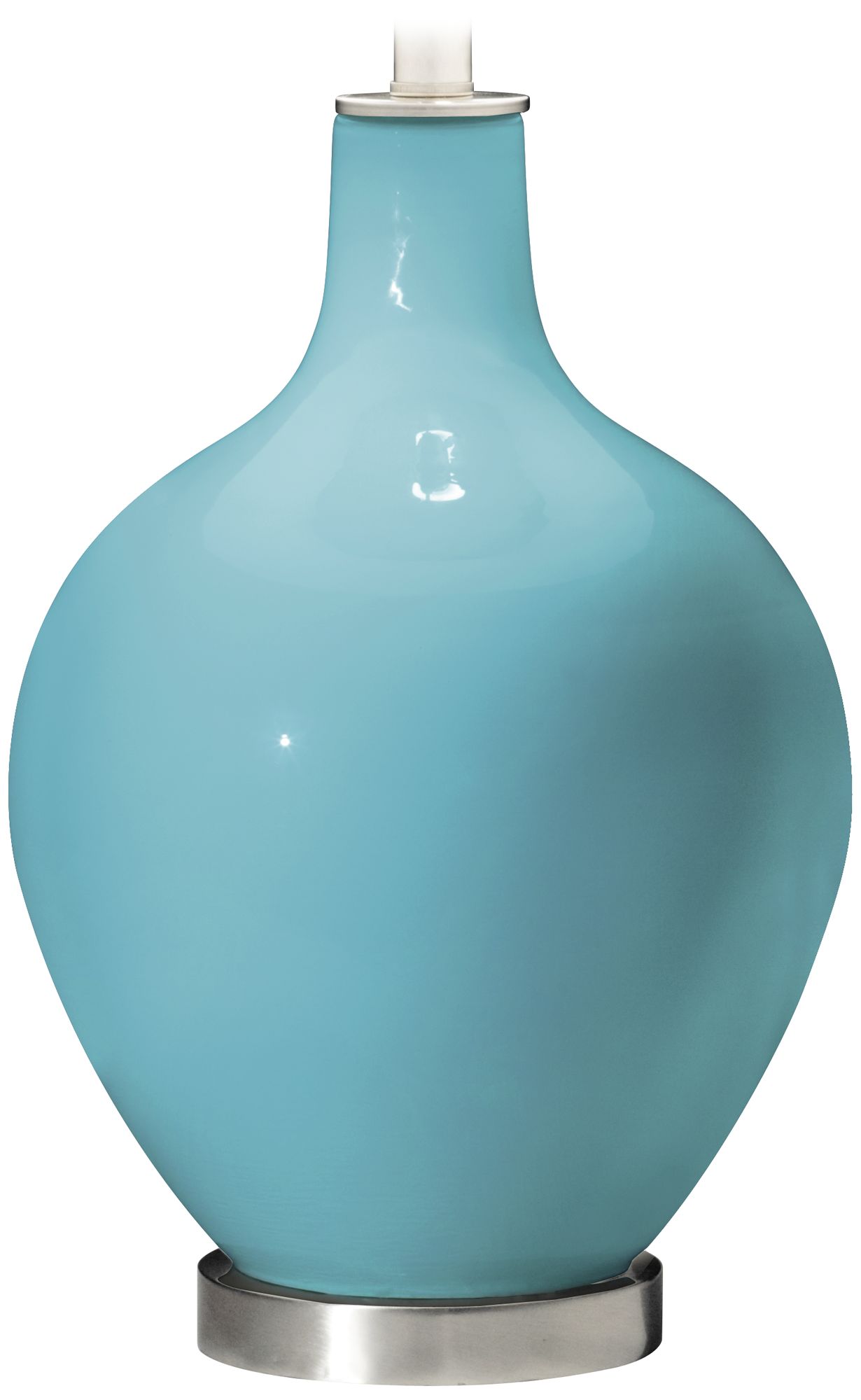 Color Plus Ovo 28 1/2" Modern Coastal Nautilus Blue Table Lamp