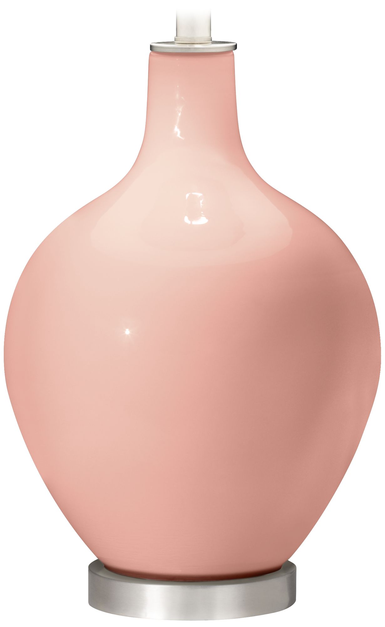 Color Plus Ovo 28 1/2" High Rustique Warm Coral Pink Glass Table Lamp