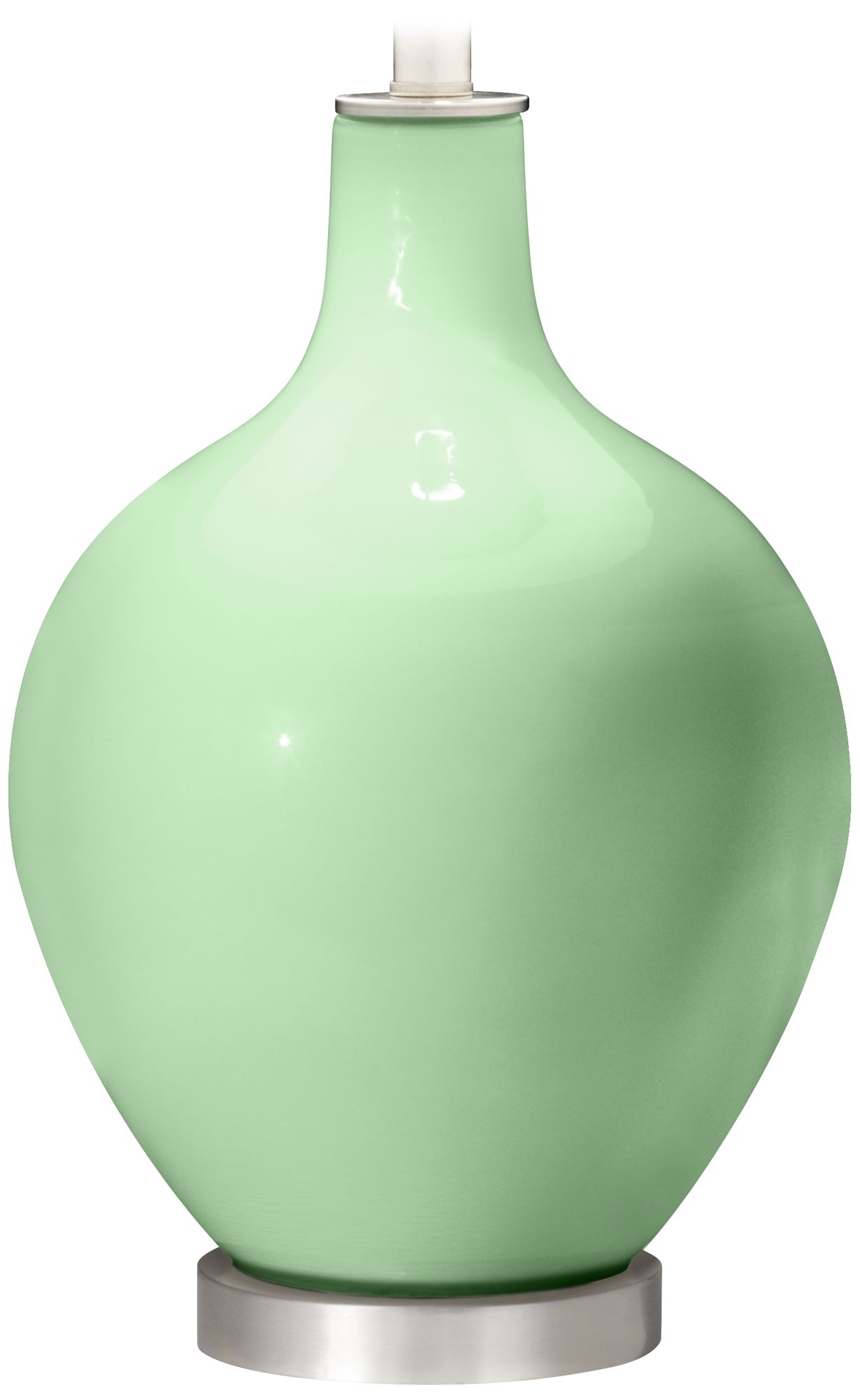 Color Plus Ovo 28 1/2" Modern Glass Flower Stem Green Table Lamp