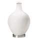 Winter White Satin Pale Pink Shade Ovo Table Lamp