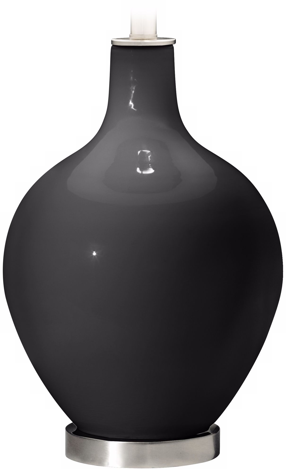 Color Plus Ovo 28 1/2" High Modern Glass Tricorn Black Table Lamp