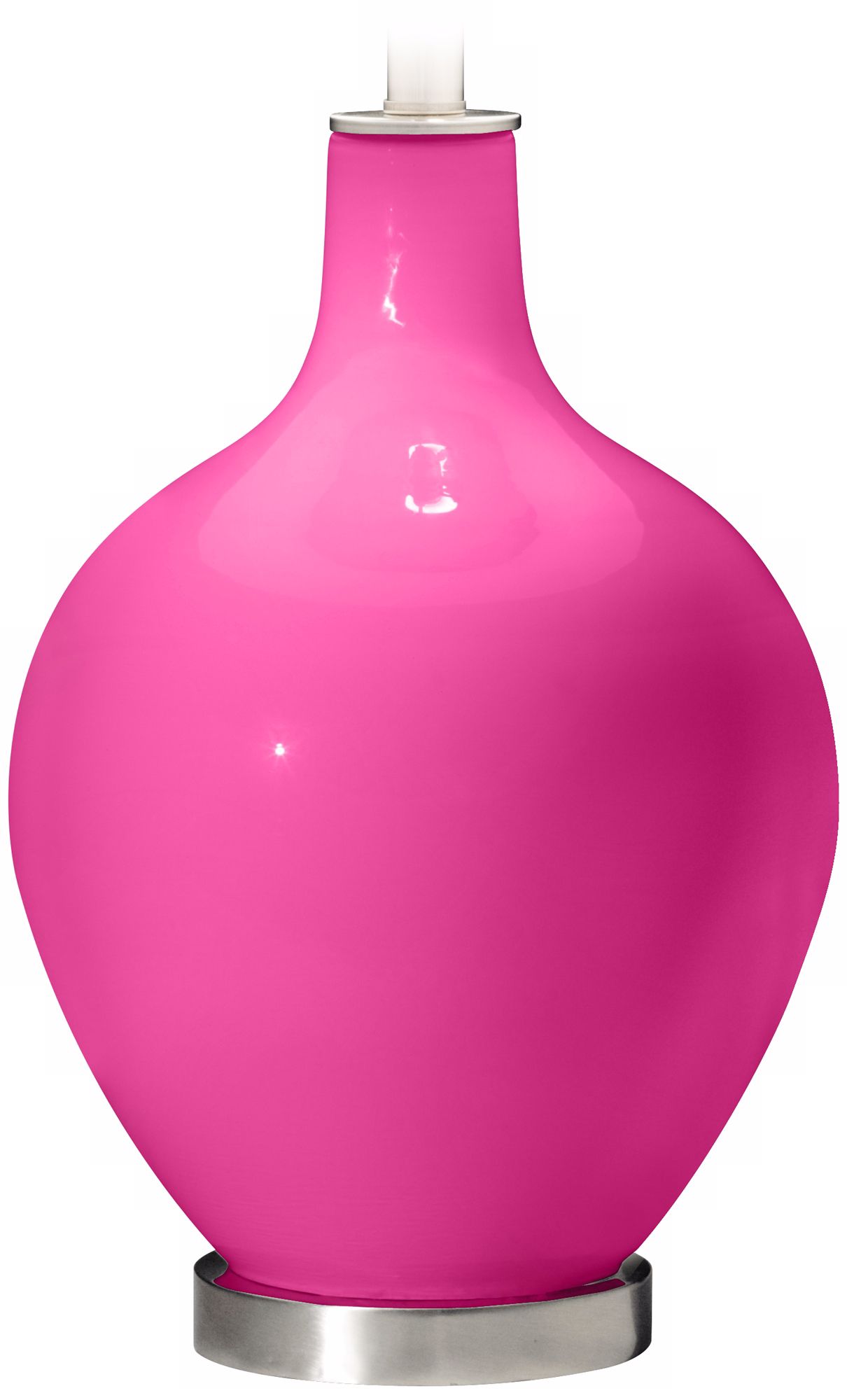 Color Plus Ovo 28 1/2" Modern Glass Fuchsia Pink Table Lamp