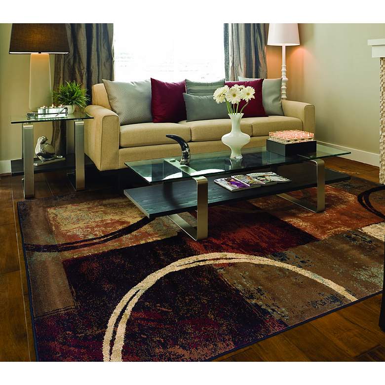 Image 1 Oriental Weavers Hudson 2544B 5&#39;3 inchx7&#39;6 inch Modern Area Rug in scene