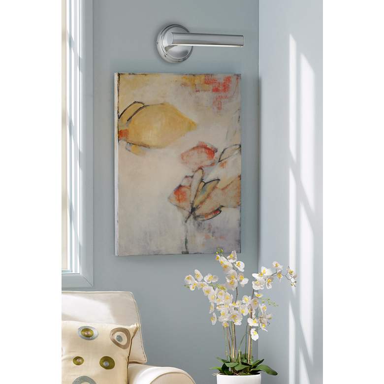 Image 1 Possini Euro Artista 9 1/2" Wide Brushed Nickel LED Picture Light in scene