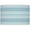 Color Plus Ovo 28 1/2&quot; Bold Stripe Shade Raindrop Blue Table Lamp