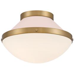 Xander 1 Light Vibrant Gold + Blush Flush Mount