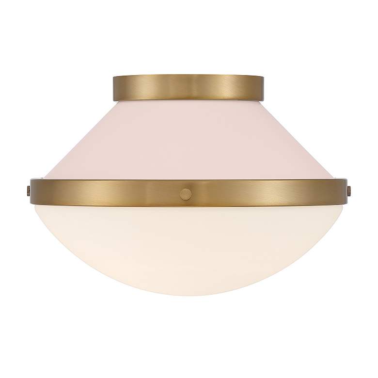 Image 4 Xander 1 Light Vibrant Gold + Blush Flush Mount more views