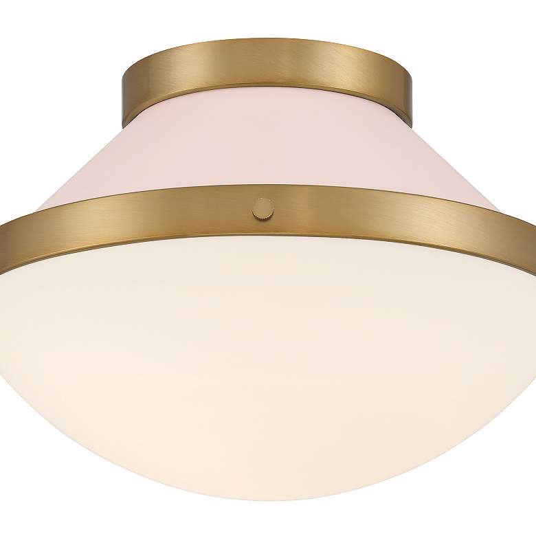 Image 6 Xander 1 Light Vibrant Gold + Blush Flush Mount more views