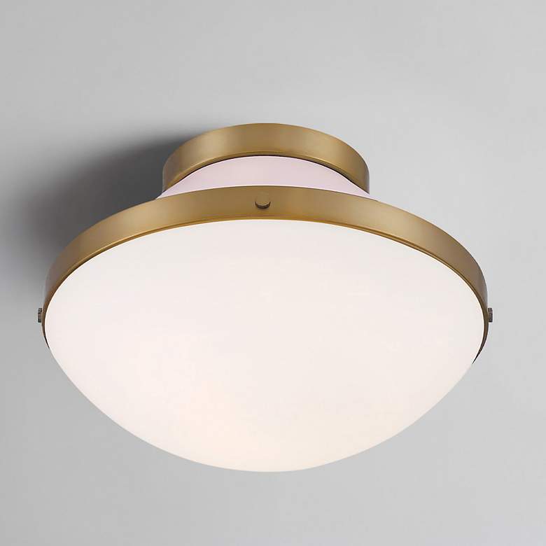 Image 7 Xander 1 Light Vibrant Gold + Blush Flush Mount more views