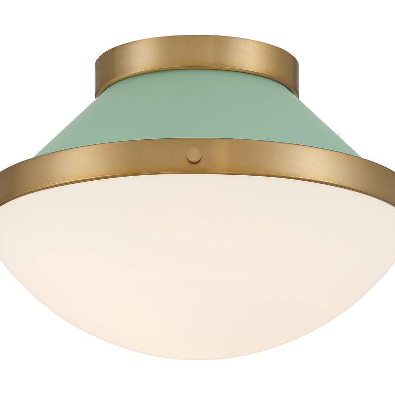 Image 6 Xander 1 Light Vibrant Gold + Green Flush Mount more views