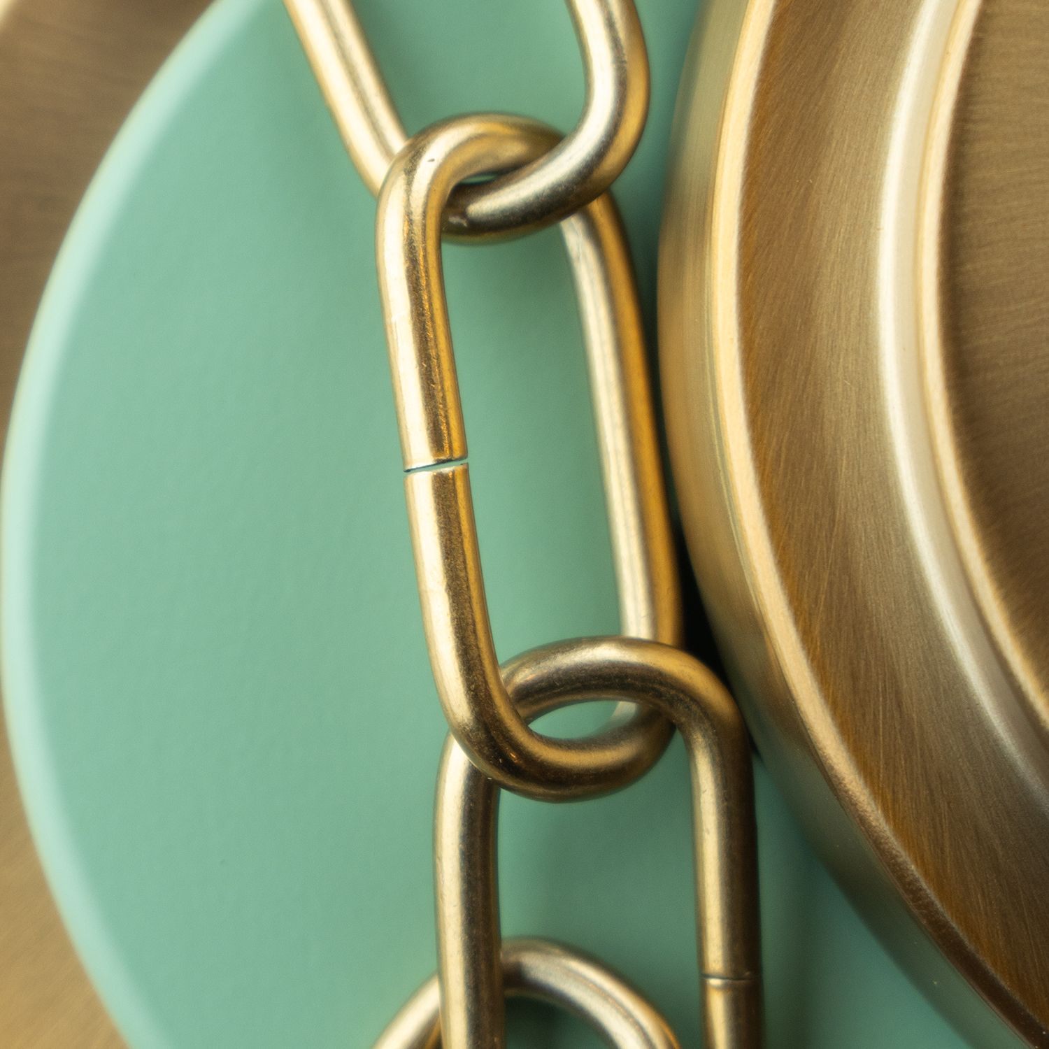 Xander 1 Light Vibrant Gold + Green Flush Mount