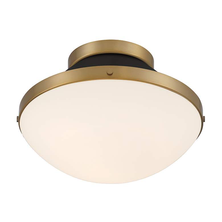Image 5 Xander 1 Light Vibrant Gold + Matte Black Flush Mount more views