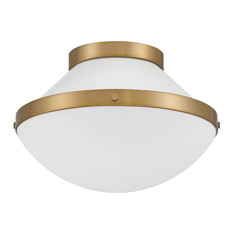 Image 3 Xander 1 Light Vibrant Gold + White Flush Mount more views