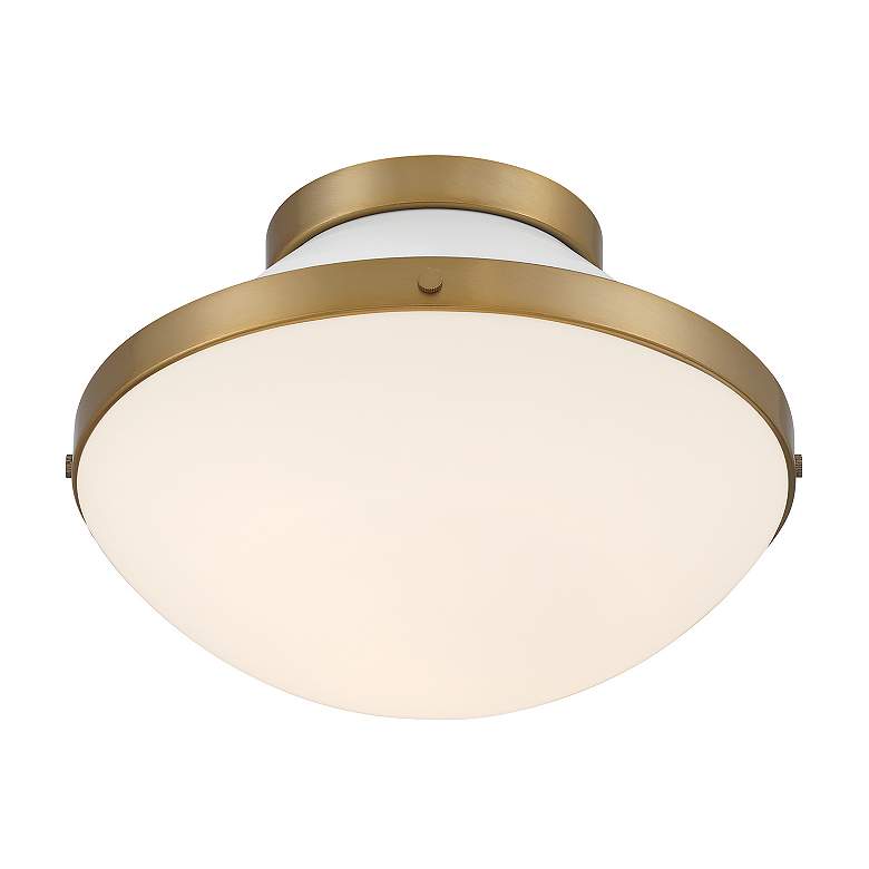 Image 5 Xander 1 Light Vibrant Gold + White Flush Mount more views