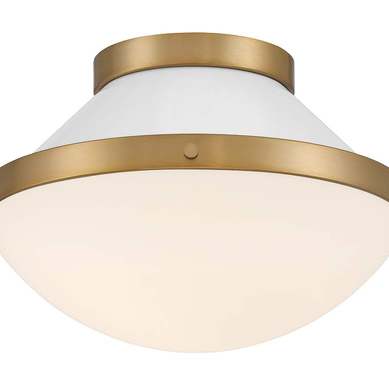 Image 6 Xander 1 Light Vibrant Gold + White Flush Mount more views
