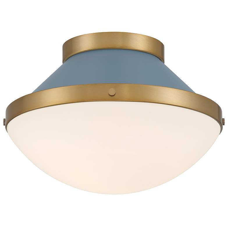 Image 2 Xander 12 1/4" Wide Vibrant Gold with Blue Ceiling Light