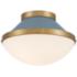 Xander 12 1/4" Wide Vibrant Gold with Blue Ceiling Light