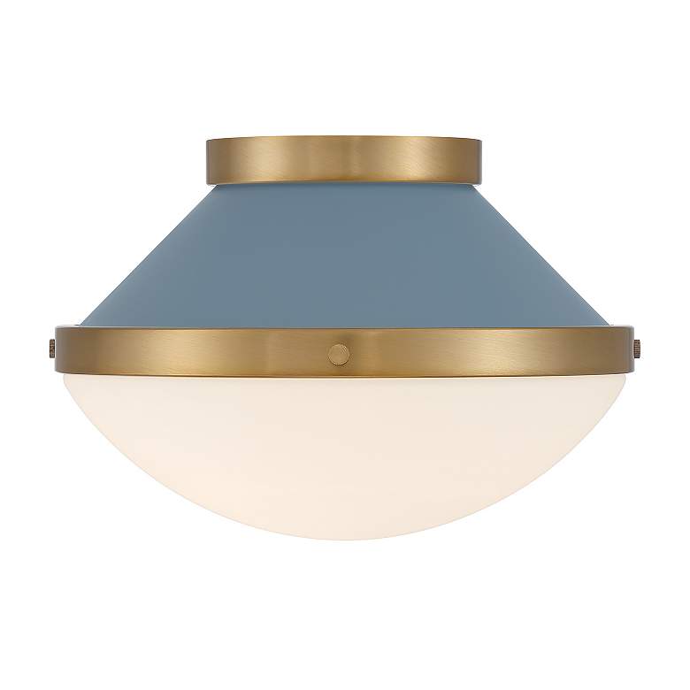Image 4 Xander 12 1/4" Wide Vibrant Gold with Blue Ceiling Light more views