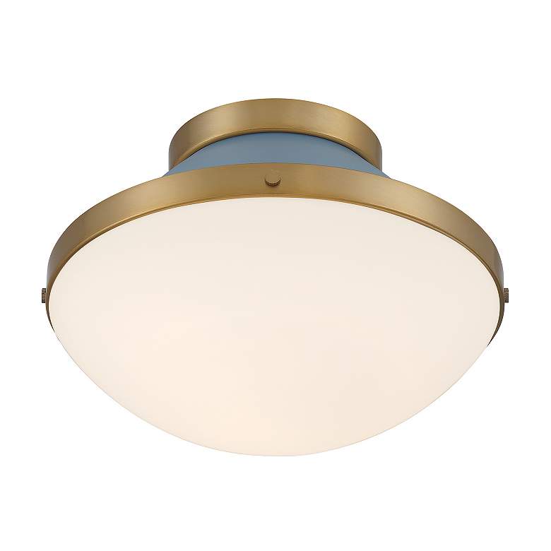 Image 5 Xander 12 1/4" Wide Vibrant Gold with Blue Ceiling Light more views