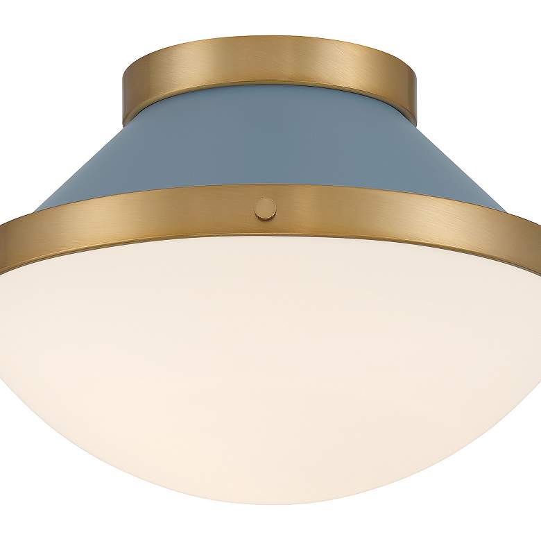 Image 6 Xander 12 1/4" Wide Vibrant Gold with Blue Ceiling Light more views