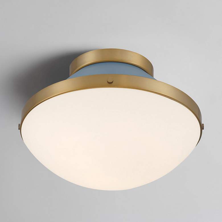 Image 7 Xander 12 1/4" Wide Vibrant Gold with Blue Ceiling Light more views
