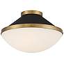 Thumbnail2 of Xander 16 1/4" Wide Matte Black and Gold Ceiling Light