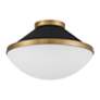 Thumbnail3 of Xander 16 1/4" Wide Matte Black and Gold Ceiling Light more views