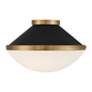 Thumbnail4 of Xander 16 1/4" Wide Matte Black and Gold Ceiling Light more views