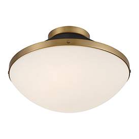 Image5 of Xander 16 1/4" Wide Matte Black and Gold Ceiling Light more views