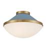 2_Xander 2 Light Vibrant Gold + Blue Flush Mount