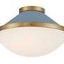 6_Xander 2 Light Vibrant Gold + Blue Flush Mount more views