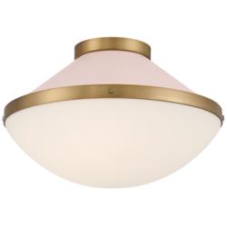 Xander 2 Light Vibrant Gold + Blush Flush Mount