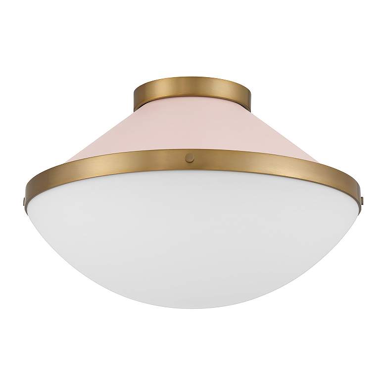 Image 3 Xander 2 Light Vibrant Gold + Blush Flush Mount more views