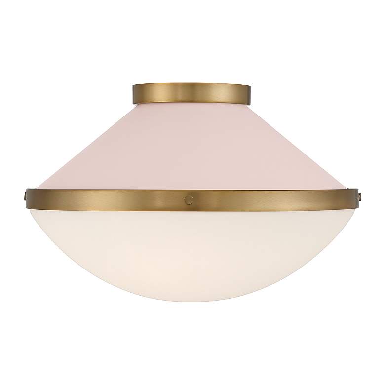 Image 4 Xander 2 Light Vibrant Gold + Blush Flush Mount more views