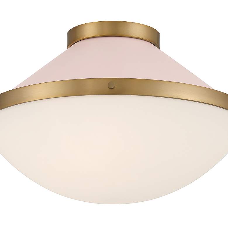 Image 6 Xander 2 Light Vibrant Gold + Blush Flush Mount more views