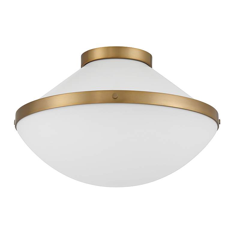 Image 3 Xander 2 Light Vibrant Gold + White Flush Mount more views