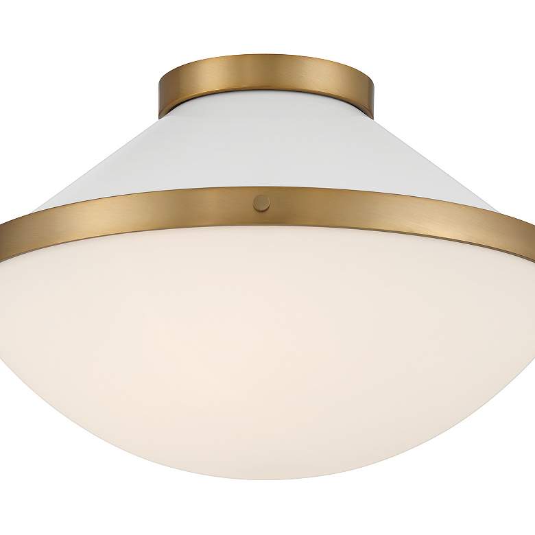 Image 6 Xander 2 Light Vibrant Gold + White Flush Mount more views