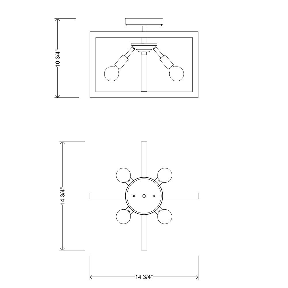 Image 2 Xander 4 Light Semi-Flush more views