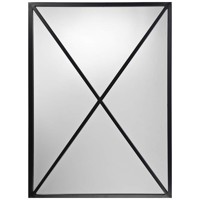 Image 1 Xander Black Iron 24 inch x 32 1/2 inch Wall Mirror