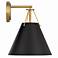 Xavier 12 1/2" High Vibrant Gold and Black Wall Sconce