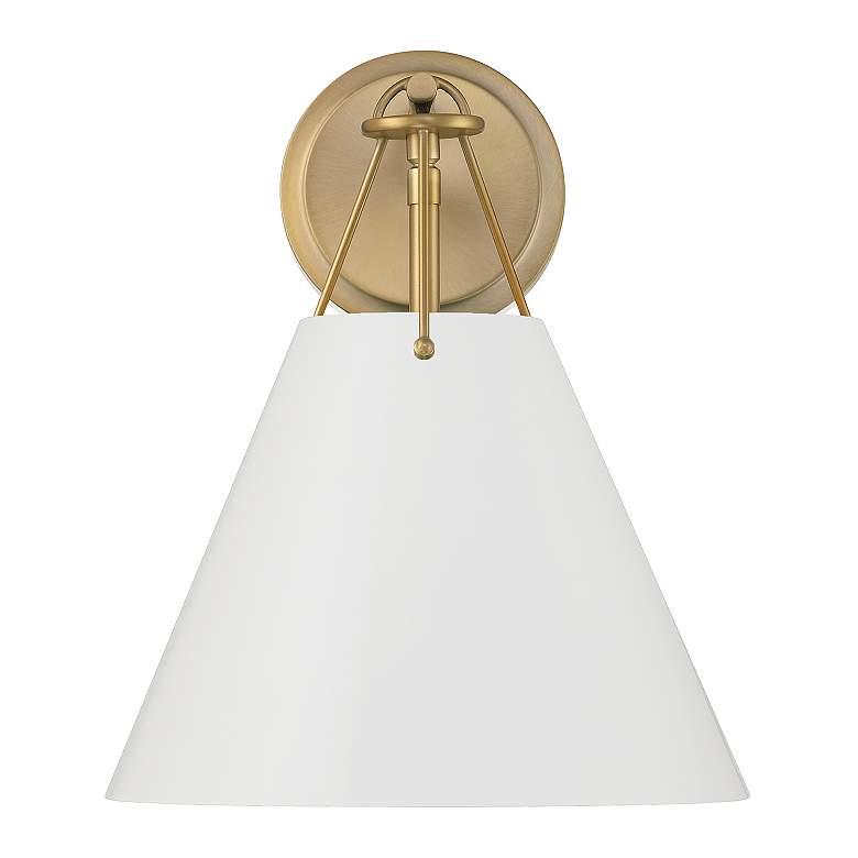Image 4 Xavier 12 1/2" High Vibrant Gold Wall Sconce more views